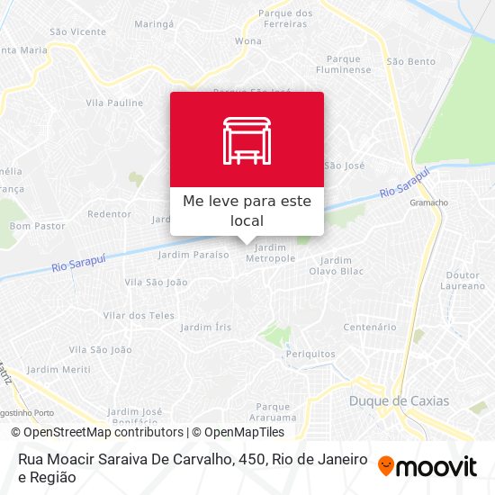 Rua Moacir Saraiva De Carvalho, 450 mapa