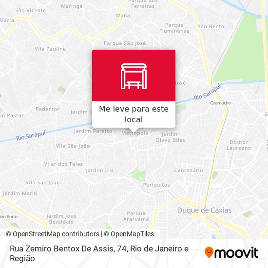 Rua Zemiro Bentox De Assis, 74 mapa