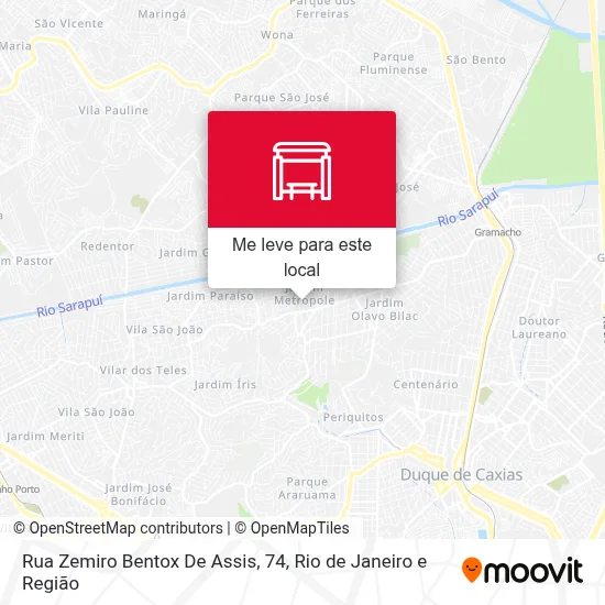 Rua Zemiro Bentox De Assis, 74 mapa