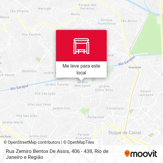Rua Zemiro Bentox De Assis, 406 - 438 mapa