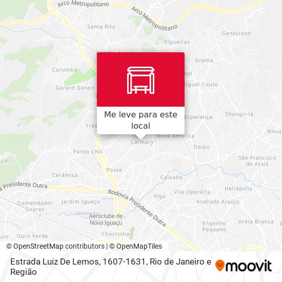 Estrada Luiz De Lemos, 1607-1631 mapa