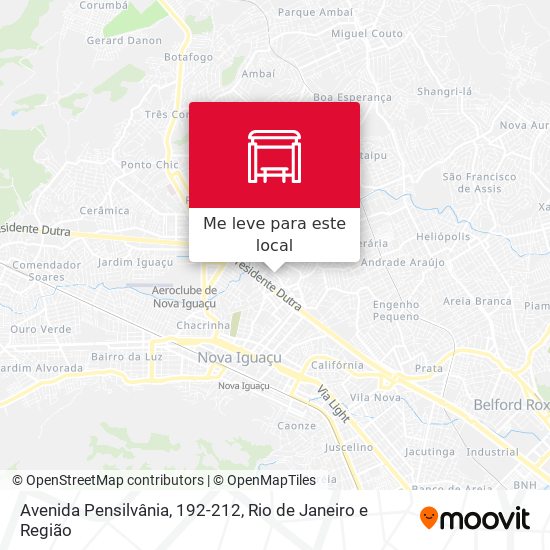 Avenida Pensilvânia, 192-212 mapa