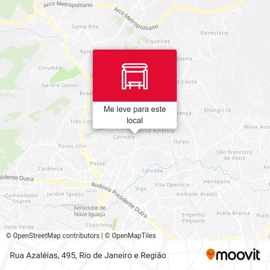 Rua Azaléias, 495 mapa