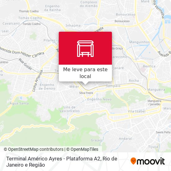 Terminal Américo Ayres - Plataforma A2 mapa