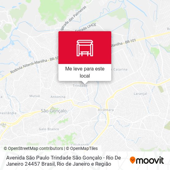 Avenida São Paulo Trindade São Gonçalo - Rio De Janeiro 24457 Brasil mapa
