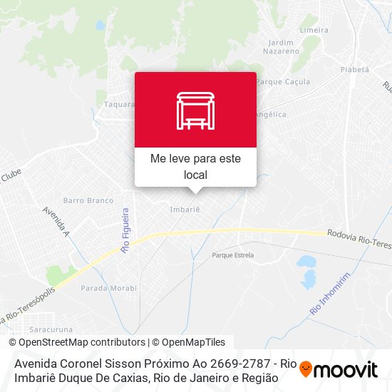 Avenida Coronel Sisson Próximo Ao 2669-2787 - Rio Imbariê Duque De Caxias mapa