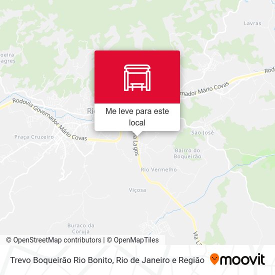 Trevo Boqueirão Rio Bonito mapa