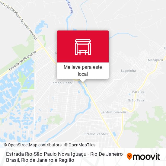 Estrada Rio-São Paulo Nova Iguaçu - Rio De Janeiro Brasil mapa