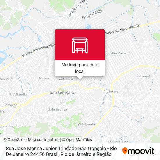 Rua José Manna Júnior Trindade São Gonçalo - Rio De Janeiro 24456 Brasil mapa