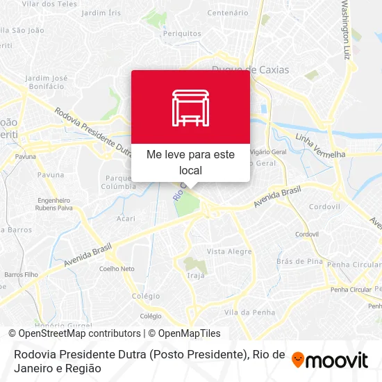 Rodovia Presidente Dutra (Posto Presidente) mapa
