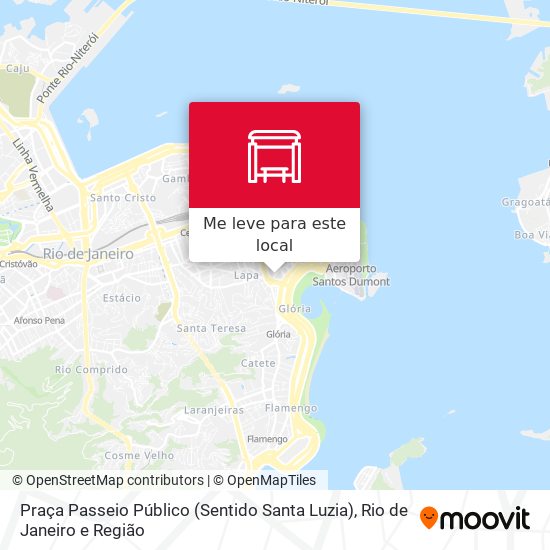Praça Passeio Público (Sentido Santa Luzia) mapa