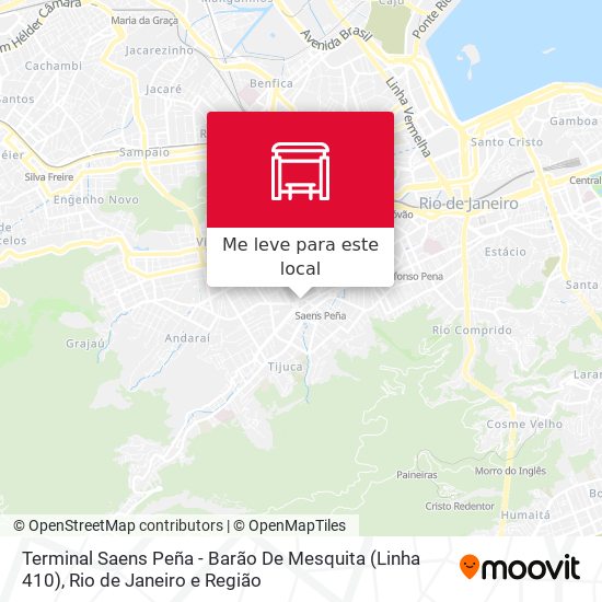 Terminal Saens Peña - Barão De Mesquita (Linha 410) mapa