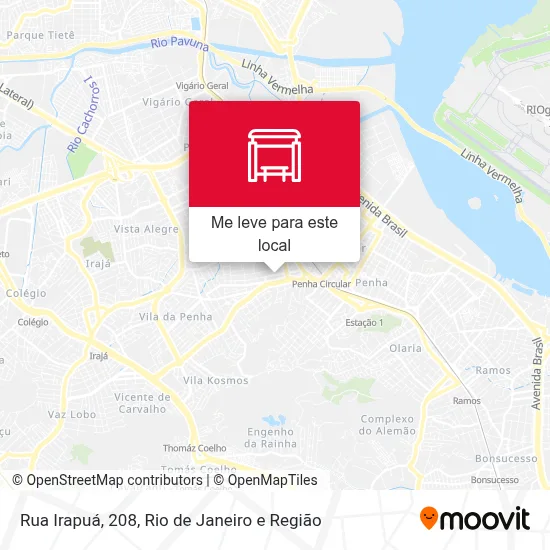 Rua Irapuá, 208 mapa