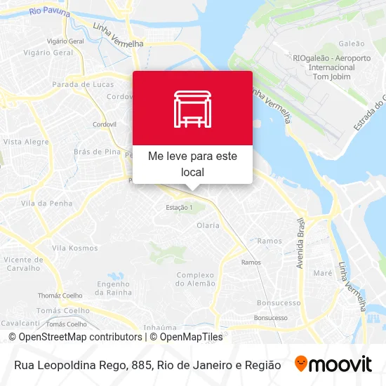 Rua Leopoldina Rego, 885 mapa