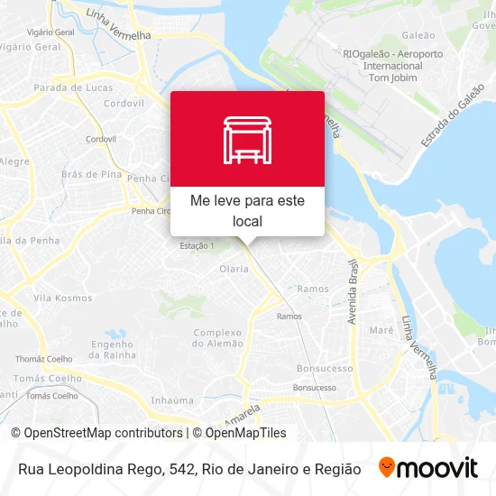 Rua Leopoldina Rego, 542 mapa