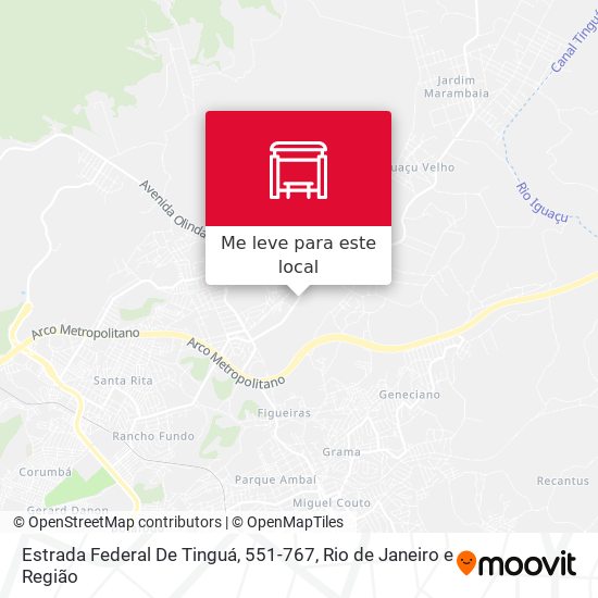 Estrada Federal De Tinguá, 551-767 mapa