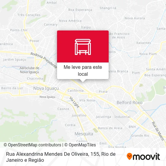 Rua Alexandrina Mendes De Oliveira, 155 mapa