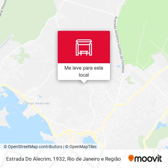 Estrada Do Alecrim, 1932 mapa