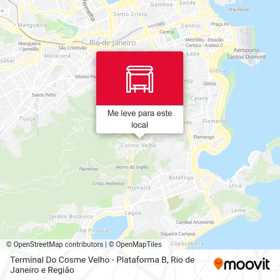 Terminal Do Cosme Velho - Plataforma B mapa