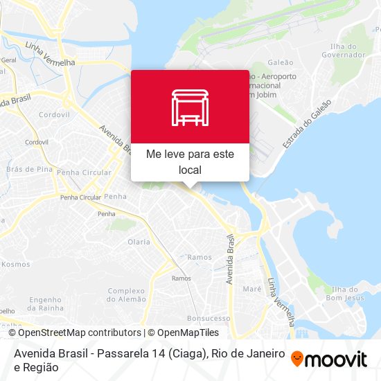 Avenida Brasil - Passarela 14 (Ciaga) mapa