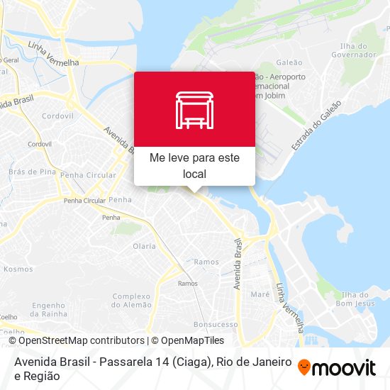 Avenida Brasil - Passarela 14 (Ciaga) mapa