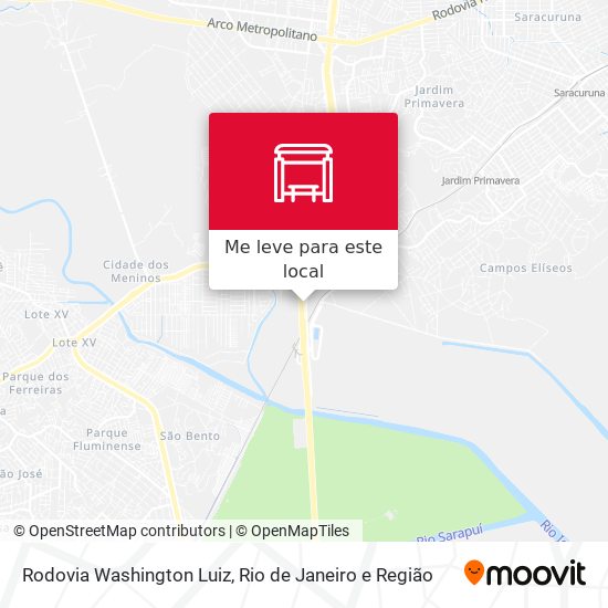 Rodovia Washington Luiz mapa