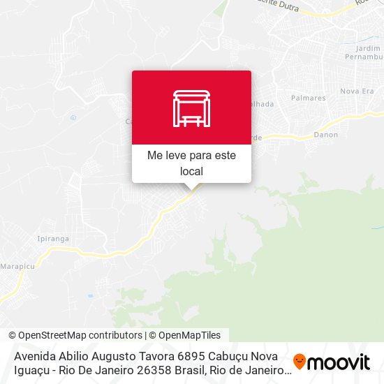 Avenida Abilio Augusto Tavora 6895 Cabuçu Nova Iguaçu - Rio De Janeiro 26358 Brasil mapa