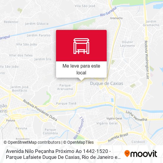 Avenida Nilo Peçanha Próximo Ao 1442-1520 - Parque Lafaiete Duque De Caxias mapa