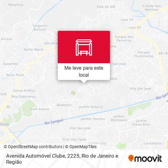 Avenida Automóvel Clube, 2225 mapa