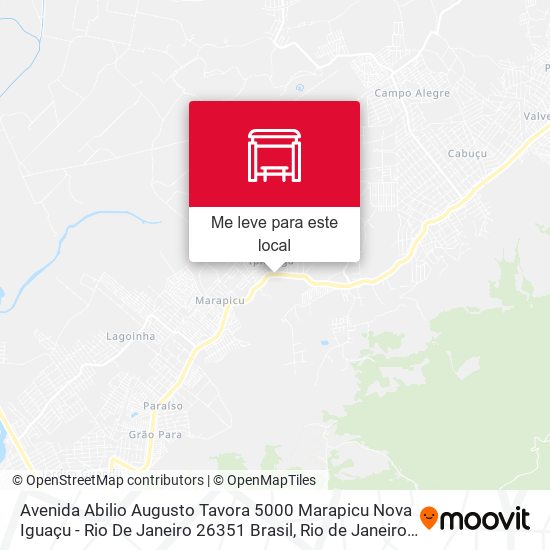 Avenida Abilio Augusto Tavora 5000 Marapicu Nova Iguaçu - Rio De Janeiro 26351 Brasil mapa
