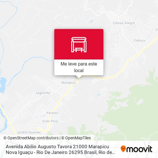 Avenida Abilio Augusto Tavora 21000 Marapicu Nova Iguaçu - Rio De Janeiro 26295 Brasil mapa