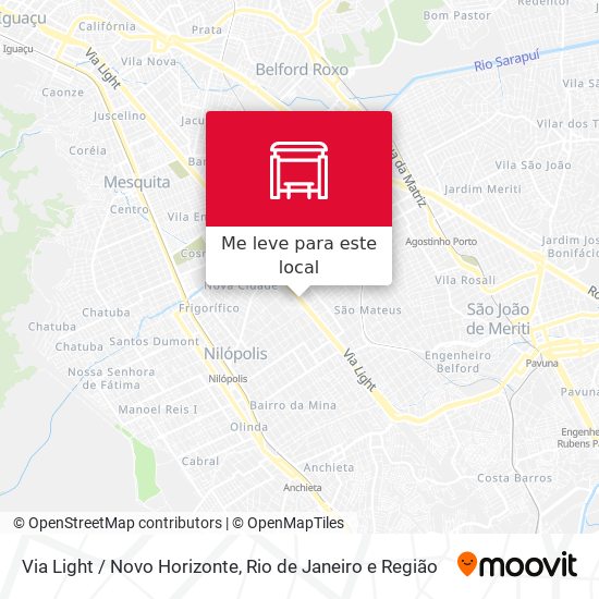 Via Light / Novo Horizonte mapa
