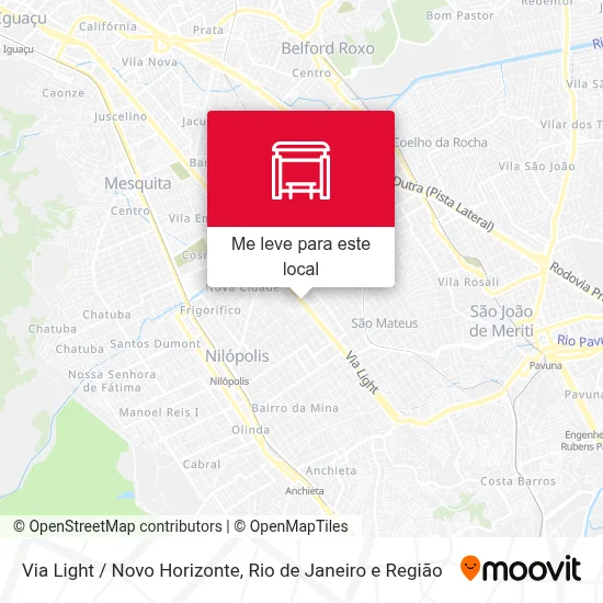 Via Light / Novo Horizonte mapa