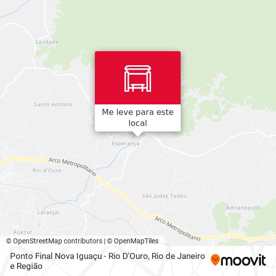 Ponto Final Nova Iguaçu - Rio D'Ouro mapa