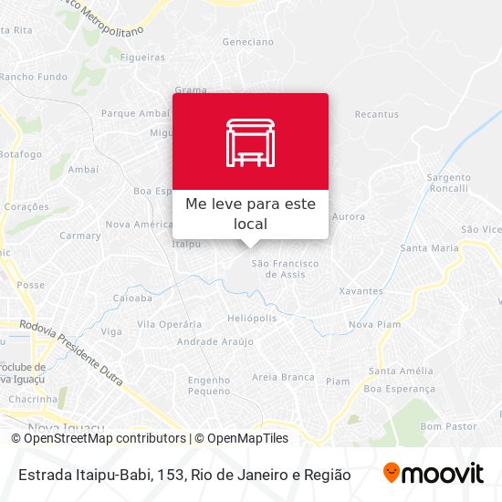 Estrada Itaipu-Babi, 153 mapa