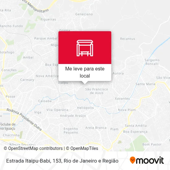 Estrada Itaipu-Babi, 153 mapa