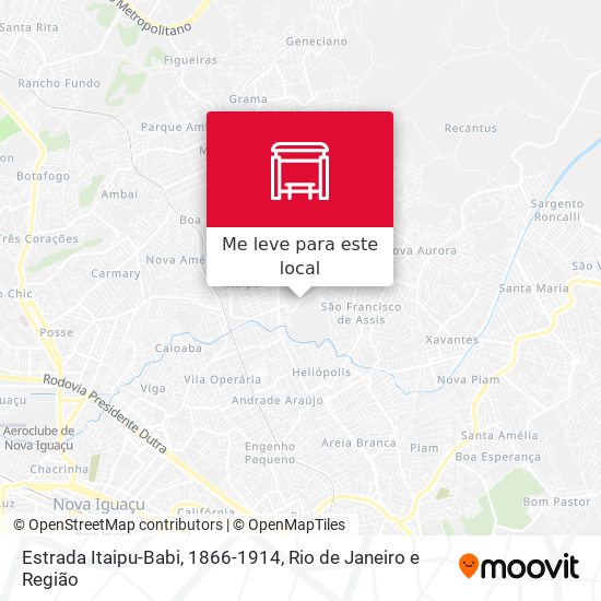 Estrada Itaipu-Babi, 1866-1914 mapa