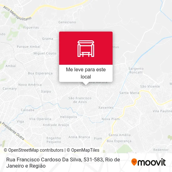 Rua Francisco Cardoso Da Silva, 531-583 mapa