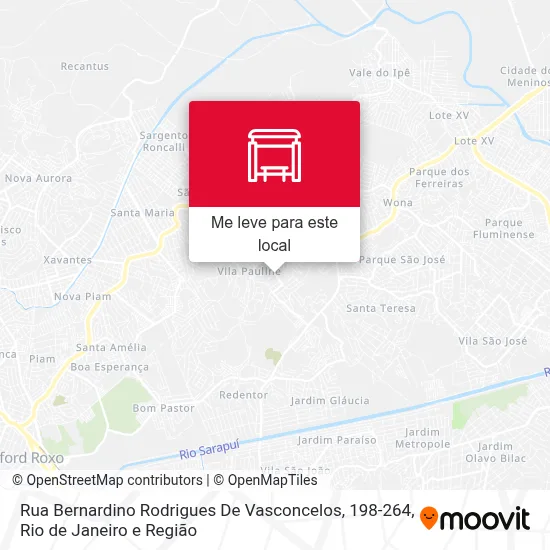 Rua Bernardino Rodrigues De Vasconcelos, 198-264 mapa