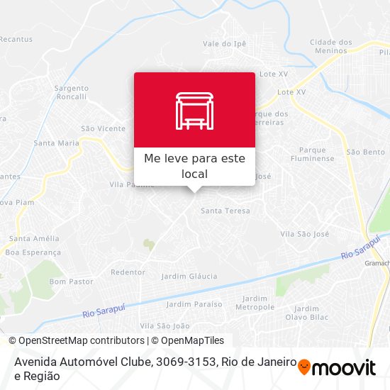 Avenida Automóvel Clube, 3069-3153 mapa