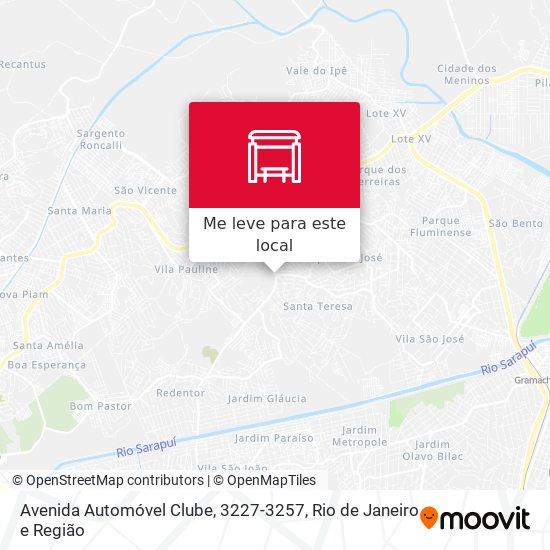Avenida Automóvel Clube, 3227-3257 mapa