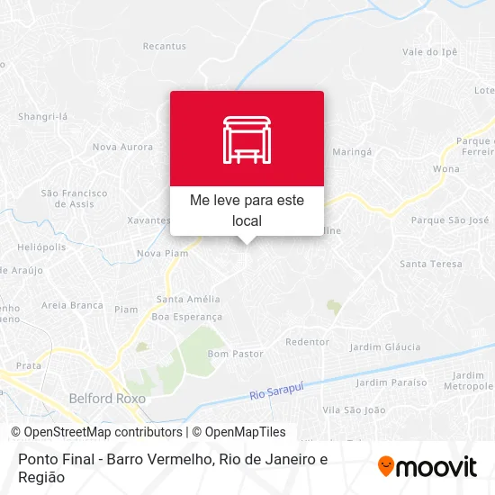 Ponto Final - Barro Vermelho mapa
