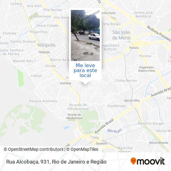 Rua Alcobaça, 931 mapa