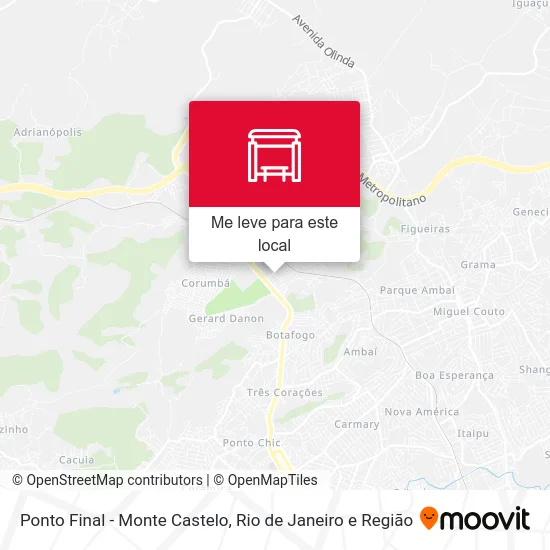 Ponto Final - Monte Castelo mapa