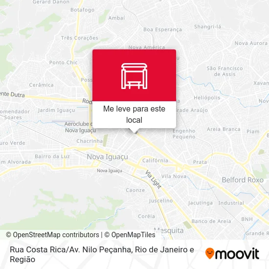Rua Costa Rica / Av. Nilo Peçanha mapa
