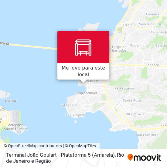 Terminal João Goulart - Plataforma 5 (Amarela) mapa