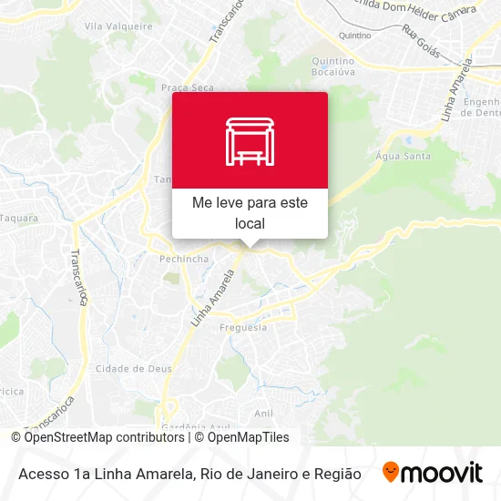 Acesso 1a Linha Amarela mapa