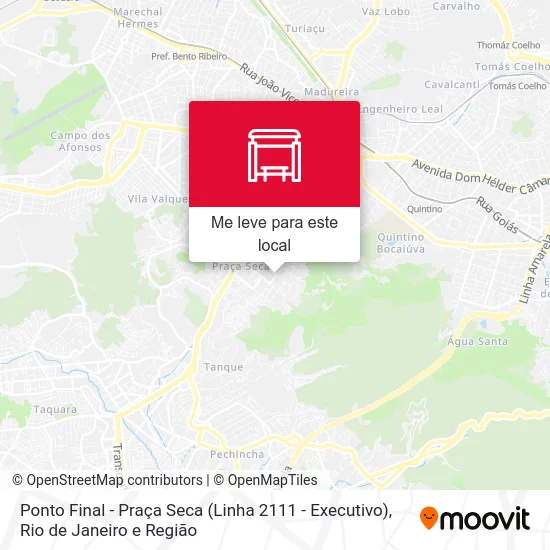 Ponto Final - Praça Seca (Linha 2111 - Executivo) mapa