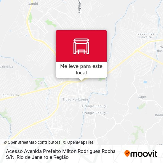 Acesso Avenida Prefeito Milton Rodrigues Rocha S / N mapa