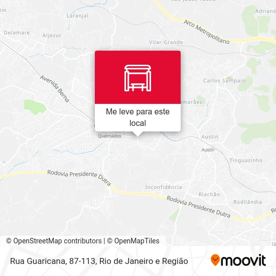 Rua Guaricana, 87-113 mapa